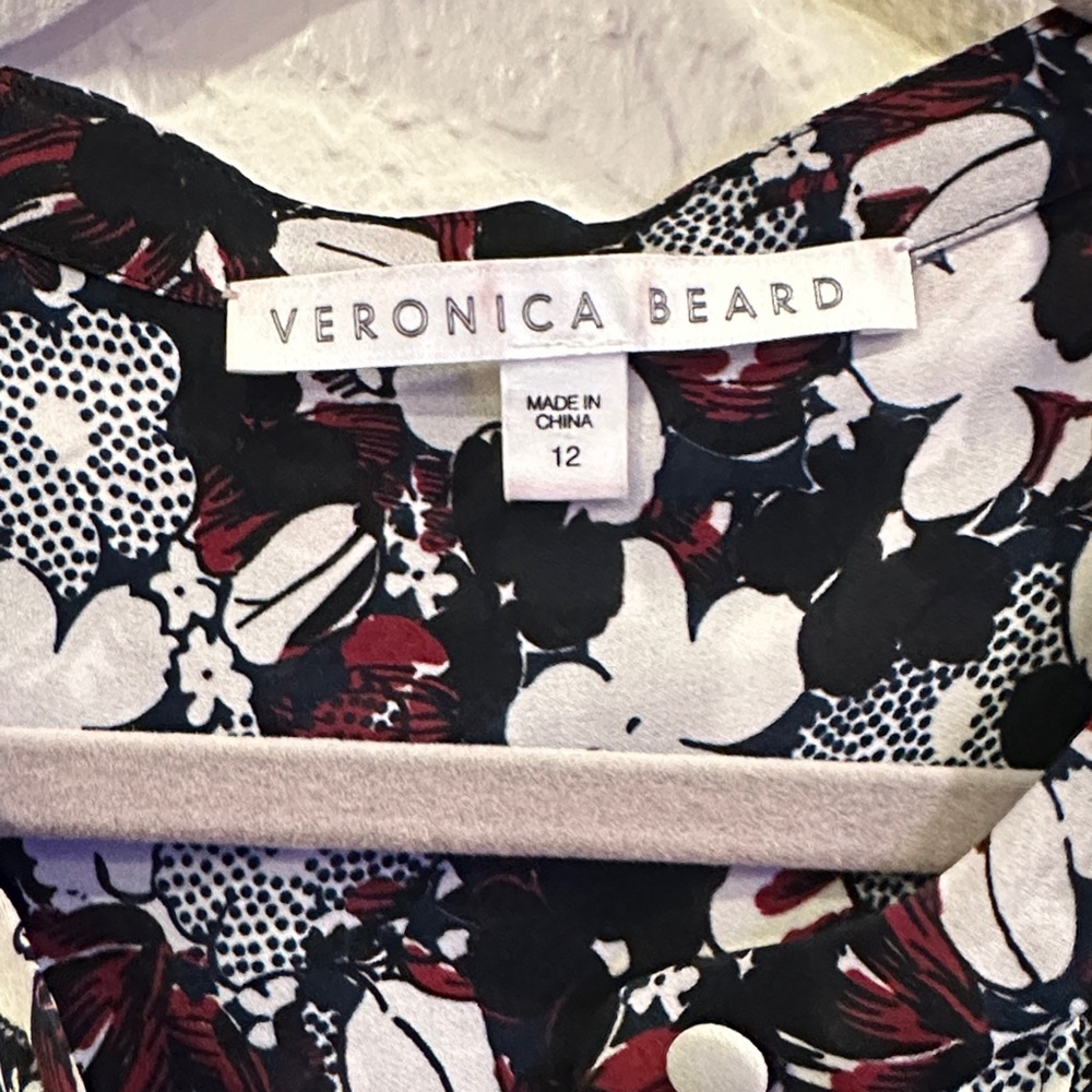 Veronica Beard Floral Blouse - size 12 - Picture 2 of 5